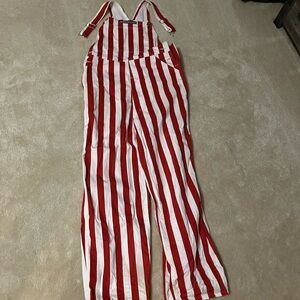 Red and White Striped Game Day Bibs